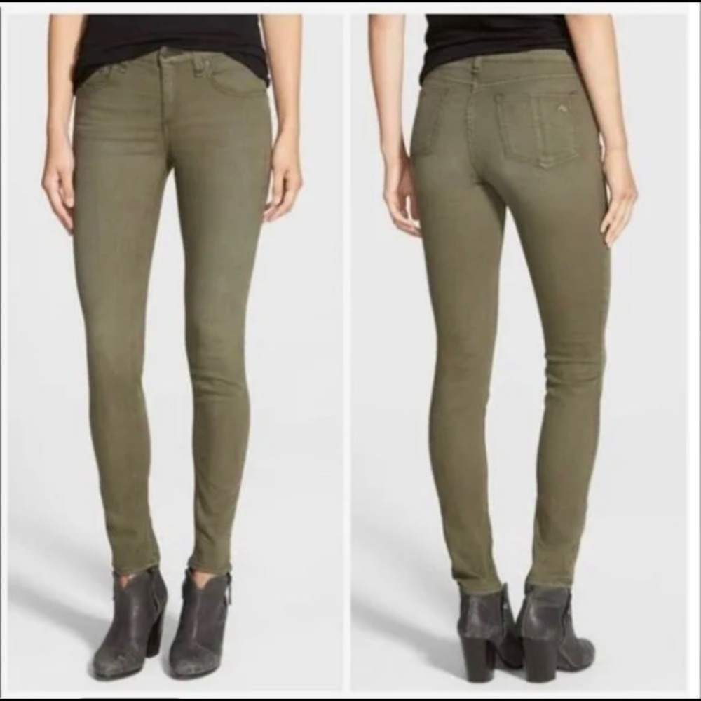 Rag and bone olive skinny jeans size 26